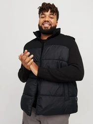 Jack & Jones Plus Weste 'JJMoon' Schwarz