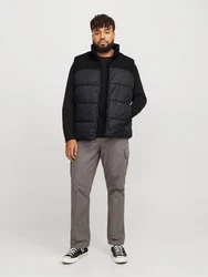 Jack & Jones Plus Weste 'JJMoon' Schwarz
