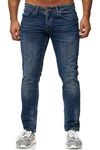 Elara Herren Jeans Slim Fit Hose Denim Stretch Chunkyrayan Blau/Dunkelblau