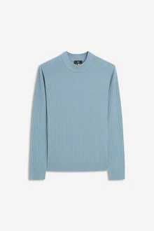 Cinque Stehkragenpullover Cigiano Blau/Hellblau