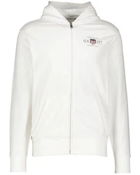 Gant Sweatjacke mit Kapuze GRAPHIC weiß