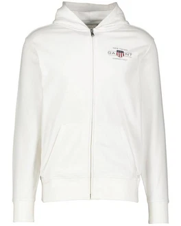 Gant Sweatjacke mit Kapuze GRAPHIC weiß