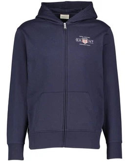 Gant Sweatjacke mit Kapuze GRAPHIC Dunkelblau/Blau