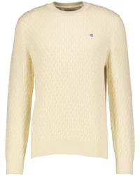 Gant Strickpullover Creme/Gelb/Khaki/Beige/Weiß