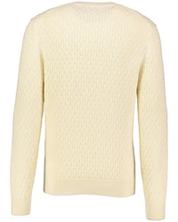 Gant Strickpullover Creme/Gelb/Khaki/Beige/Weiß