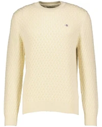 Gant Strickpullover Creme/Gelb/Khaki/Beige/Weiß