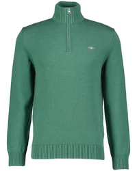 Gant Strickpullover CASUAL COTTON HALF ZIP Dunkelgrün/Grün/Türkis