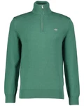 Gant Strickpullover CASUAL COTTON HALF ZIP Dunkelgrün/Grün/Türkis