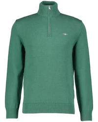 Gant Strickpullover CASUAL COTTON HALF ZIP Dunkelgrün/Grün/Türkis