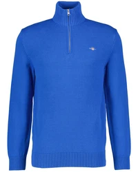 Gant Strickpullover CASUAL COTTON HALF ZIP Blau/Hellblau/Dunkelblau
