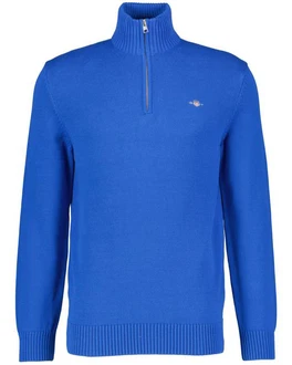 Gant Strickpullover CASUAL COTTON HALF ZIP Blau/Hellblau/Dunkelblau