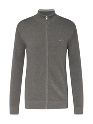 GANT Strickjacke grau/wei