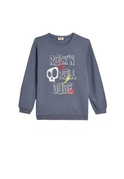 Sweatshirt Rundhalsausschnitt Mit Aufdruck