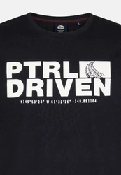 Petrol Industries T-Shirt Kurzarmshirt Dunkelblau/Braun/Lila/Schwarz