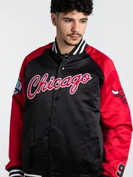 Mitchell & Ness Collegejacke NBA Lightweight Satin Jacket Rot/Creme/Dunkelrot/Schwarz