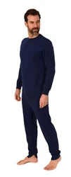 Normann Care Pyjama Herren Pflegeoverall langarm mit Reißverschluss am Rücken und Bein 