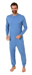 Normann Care Pyjama Herren Pflegeoverall Einteiler 