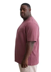 Marc O'Polo T-Shirt Bio-Baumwoll-Jersey Dunkelrot/Rosa/Schwarz