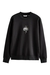 Next Kapuzensweatshirt Hoodie mit Grafik-Print Schwarz