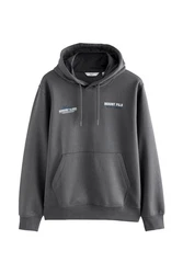 Next Kapuzensweatshirt Hoodie mit Grafik-Print Dunkelgrau/Schwarz/Grau/Hellgrau