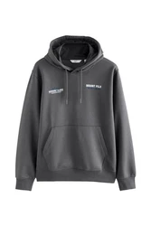 Next Kapuzensweatshirt Hoodie mit Grafik-Print Dunkelgrau/Schwarz/Grau/Hellgrau