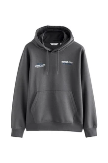 Next Kapuzensweatshirt Hoodie mit Grafik-Print Dunkelgrau/Schwarz/Grau/Hellgrau
