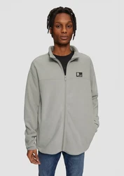 QS Outdoorjacke Fleecejacke mit Stehkragen Hellgrau/Grau
