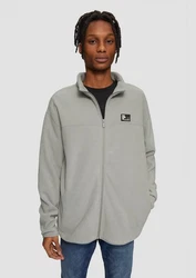 QS Outdoorjacke Fleecejacke mit Stehkragen Hellgrau/Grau
