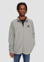 Outdoorjacke Fleecejacke mit Stehkragen Teilungsnaht