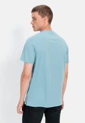 camel active Henleyshirt Hellblau/Blau