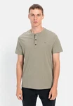 camel active Henleyshirt Dunkelgrün/Khaki