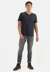 camel active Henleyshirt Dunkelblau/Grau/Dunkelgrau/Hellblau