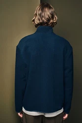 Next Fleecejacke Sweatshirt mit Reißverschlusskragen aus Wollmix (1-St) 