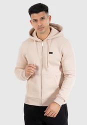 Smilodox Outdoorjacke Nico Regular Fit Kapuzenpullover Beige/Rosa