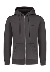 Smilodox Outdoorjacke Nico Regular Fit Kapuzenpullover Dunkelgrau/Hellgrau/Grau