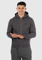 Smilodox Outdoorjacke Nico Regular Fit Kapuzenpullover Dunkelgrau/Hellgrau/Grau