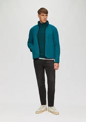 s.Oliver Strickpullover Strick-Troyer Türkis/Grün/Dunkelgrün