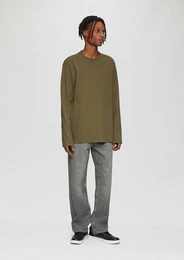 Stoffhose Jeans / Loose Fit / Mid Rise / Straight Leg Waschung