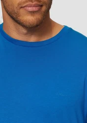 s.Oliver Kurzarmshirt T-Shirt Logo Blau/Hellblau/Dunkelblau