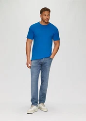 s.Oliver Kurzarmshirt T-Shirt Logo Blau/Hellblau/Dunkelblau