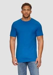 s.Oliver Kurzarmshirt T-Shirt Logo Blau/Hellblau/Dunkelblau