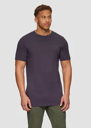 s.Oliver Kurzarmshirt T-Shirt Logo Dunkelblau/Lila