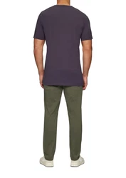 s.Oliver Kurzarmshirt T-Shirt Logo Dunkelblau/Lila