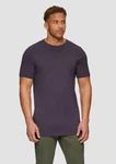 s.Oliver Kurzarmshirt T-Shirt Logo Dunkelblau/Lila