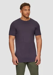 s.Oliver Kurzarmshirt T-Shirt Logo Dunkelblau/Lila