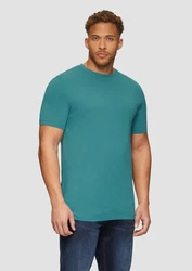 s.Oliver Kurzarmshirt T-Shirt Logo Türkis/Grün