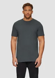 s.Oliver Kurzarmshirt T-Shirt Logo Dunkelgrau/Grau/Dunkelblau
