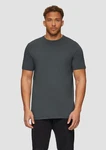 s.Oliver Kurzarmshirt T-Shirt Logo Dunkelgrau/Grau/Dunkelblau