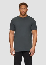 s.Oliver Kurzarmshirt T-Shirt Logo Dunkelgrau/Grau/Dunkelblau