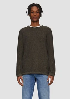 QS Pullover Dunkelgrün/Khaki/Grün
